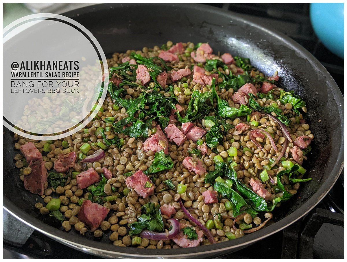 Leftovers hacks Warm Lentil Salad Ali Khan Eats