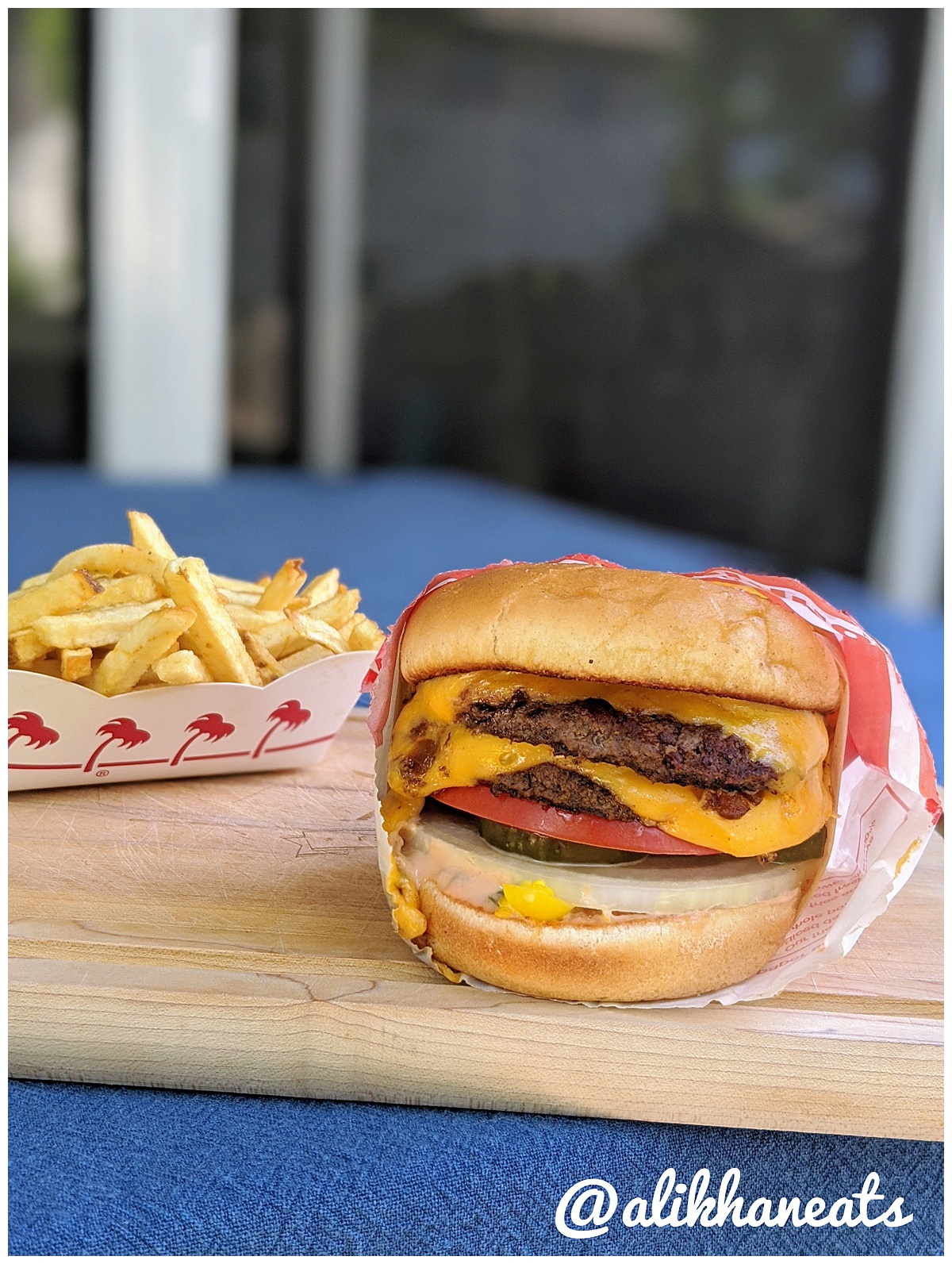 In-N-Out double double with Ali toppings