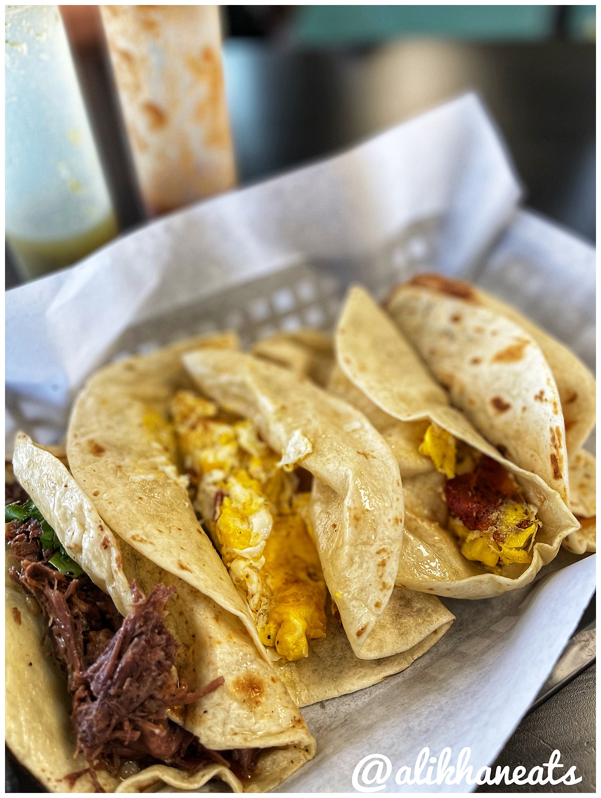 The breakfast tacos of Marquez Bakery